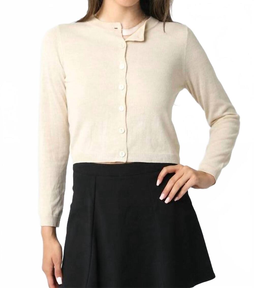 NEW OLIVACEOUS rhodes knit cardigan in natural